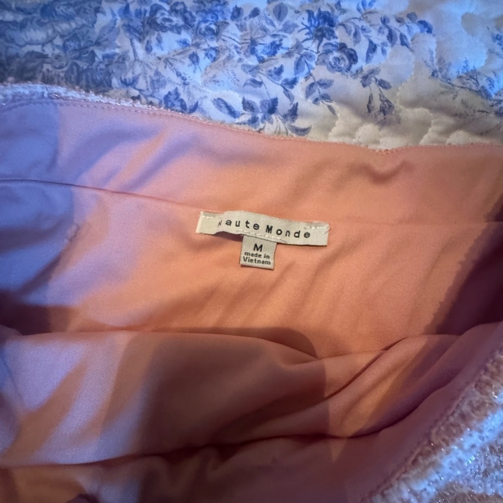 Haute Monde peach twill Skater Skirt - Picture 3 of 8